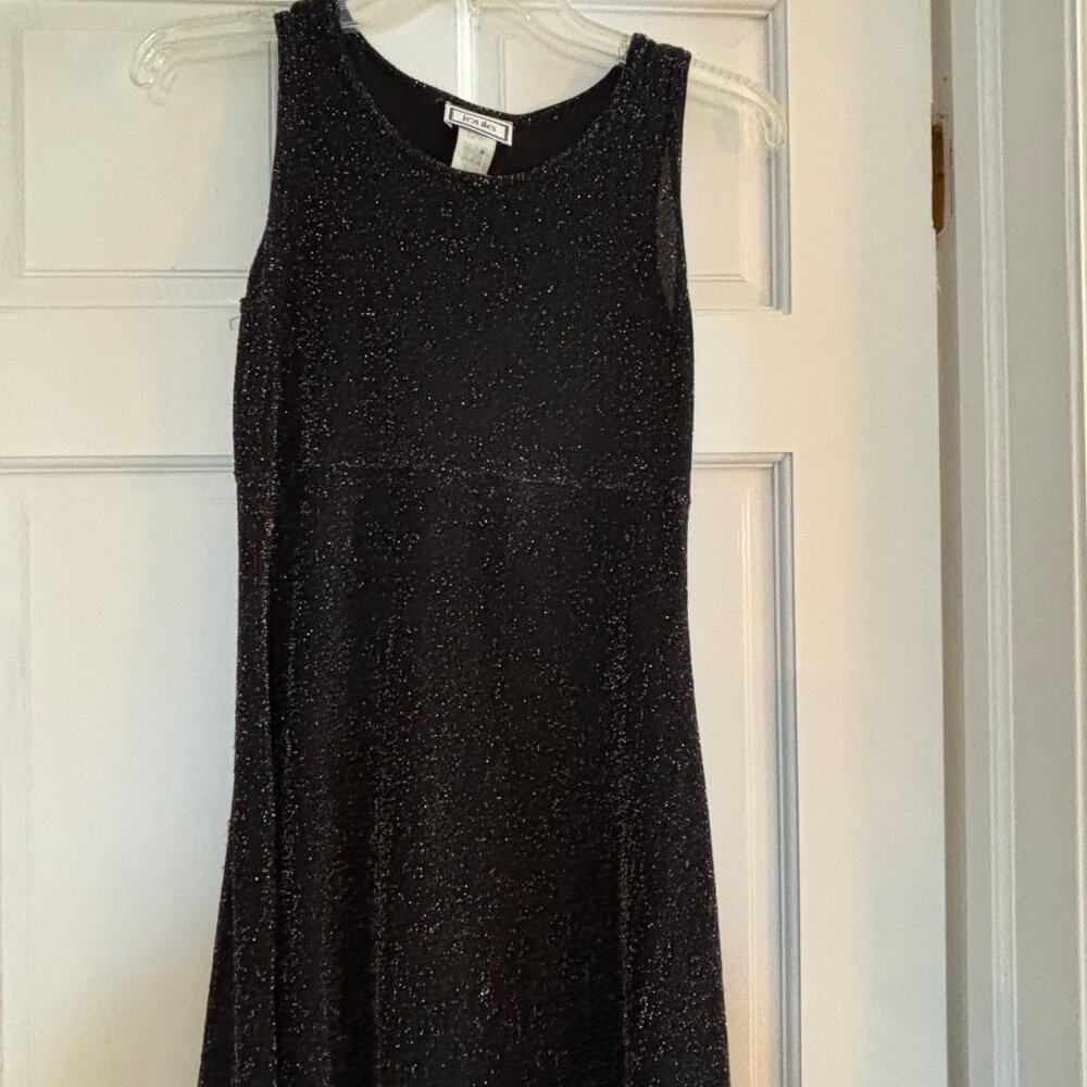 Black Glitter Sleeveless Dress
